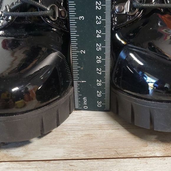 Fashion Nova Nelia Chunky Goth Lug Sole Platform Ankle Boots Shoes 8 Like New - Picture 12 of 12